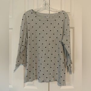 Old Navy 3/4 Tie Sleeve Polka Dot Shirt